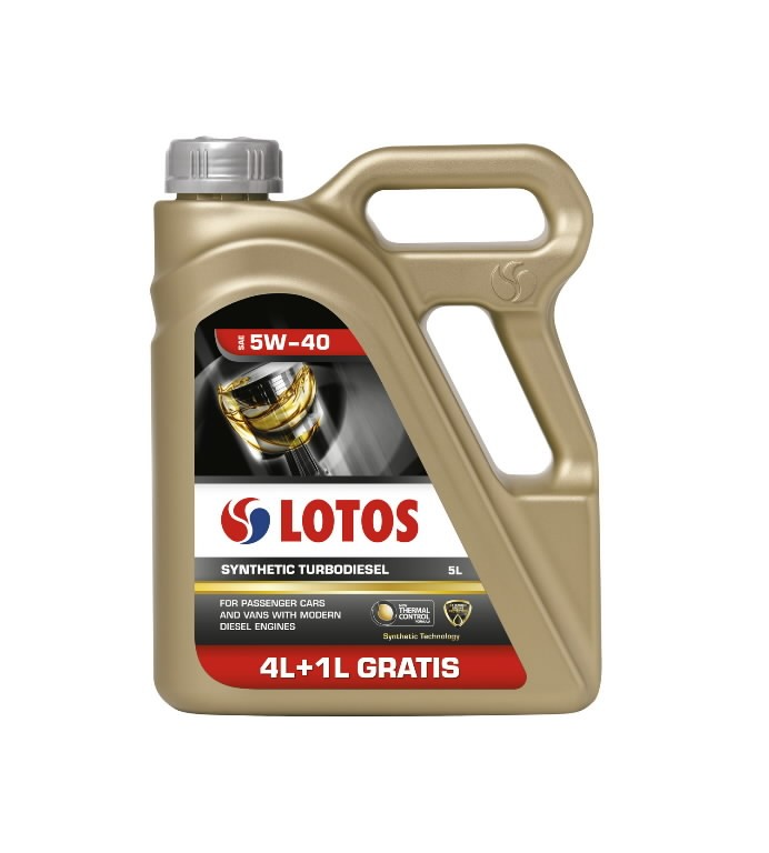 Motoreļļa LOTOS SYNTHETIC TURBODIESEL 5W40 4+1 5L