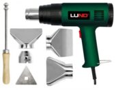 HOT AIR GUN WITH ACCESSORIES 2000W /LUND/ (79318) - 79318 salidzini kurpirkt cenas