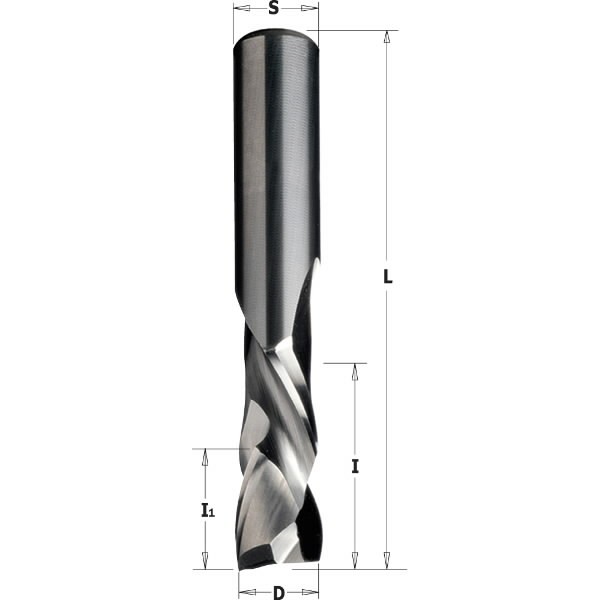 Frēzes asmens D8X32X80 Z2+2 RH