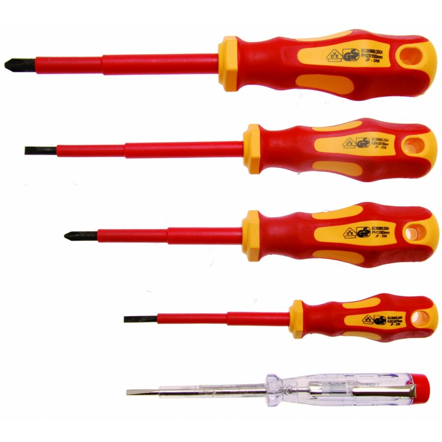 5-piece VDE Electrician′s Screwdriver Set (35815V) - 35815V salidzini kurpirkt cenas