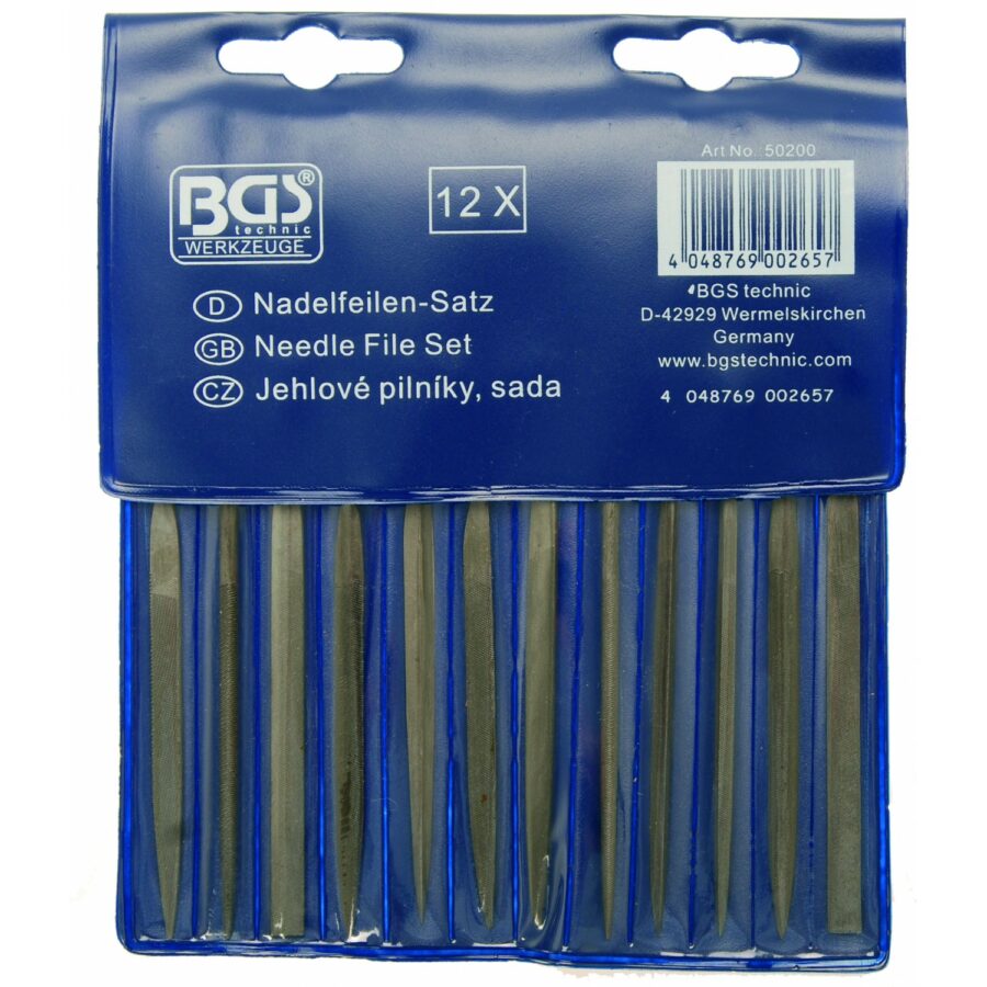 Needle Files Set | 12 pcs. (50200) - 50200 salidzini kurpirkt cenas