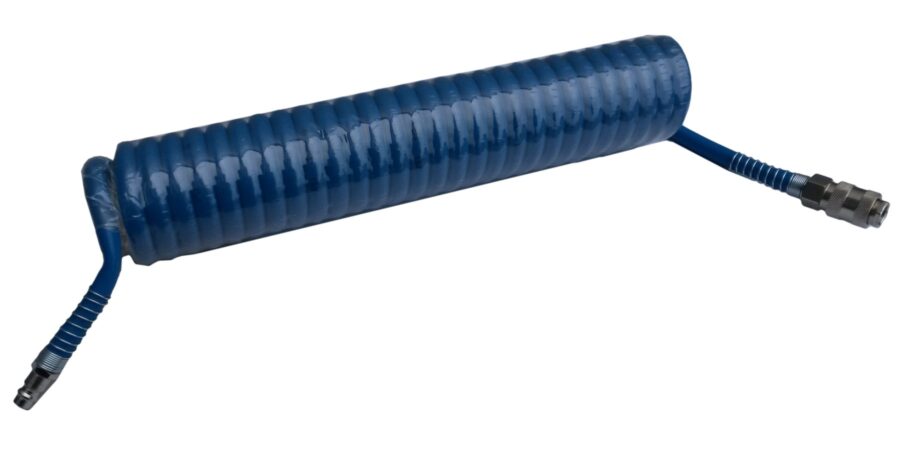 Spiral Recoil Air Hose | 8 x 12 mm / 5 m | PE (PE05M) - PE05M salidzini kurpirkt cenas