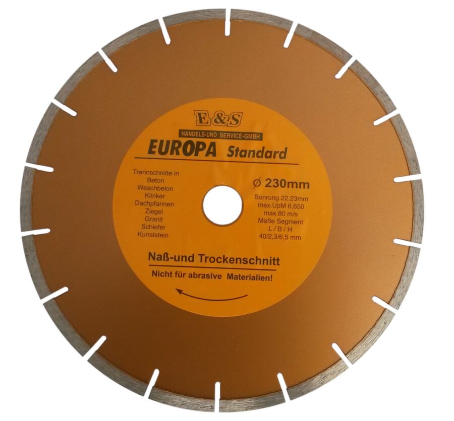 Diamond Blade Segmented 230mm X1.8X2.4X7.0 (E00230) - E00230 salidzini kurpirkt cenas