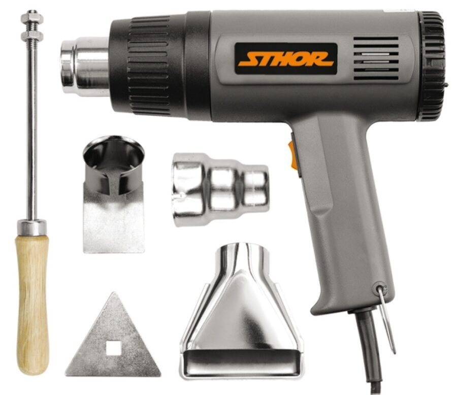 HOT AIR GUN 1500W WITH ACCESSORIES /STHOR/  (79328) - 79328 salidzini kurpirkt cenas