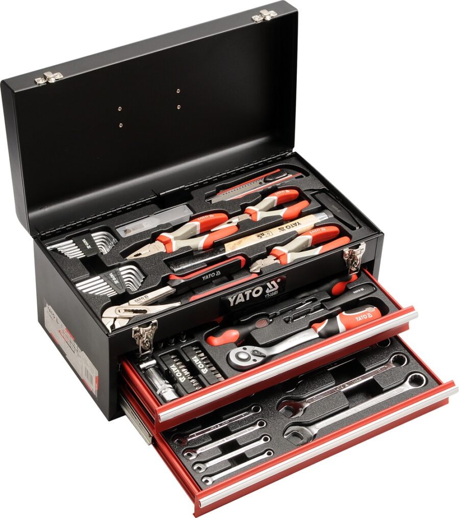 TOOL BOX WITH TOOLS 80PCS (YT-38951) - YT-38951 salidzini kurpirkt cenas