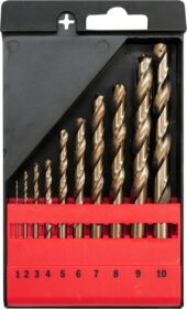 CO-HSS twist Drill Bit Set 10 pcs 1-10 mm (YT-41603) - YT-41603 salidzini kurpirkt cenas