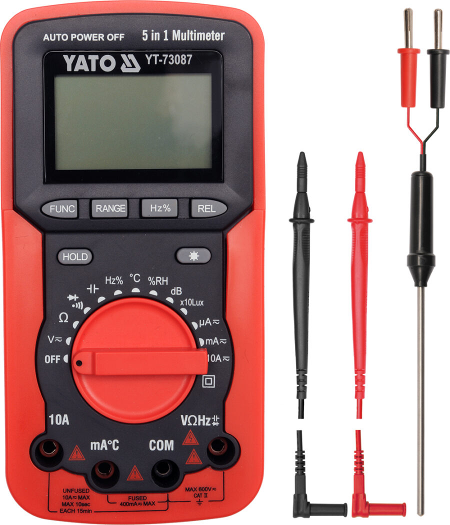 5 IN 1 AUTORANGING DIGITAL MULTIMETER (YT-73087) - YT-73087 salidzini kurpirkt cenas