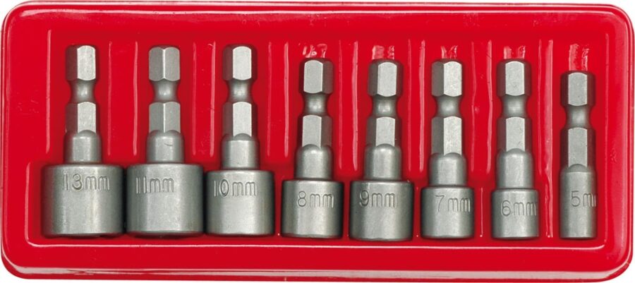 Screwdriver Bit Set 8 PCS 5-13 mm (66113) - 66113 salidzini kurpirkt cenas