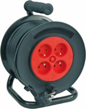 CABLE REEL 25M 4-SOCKETS 230V (82682) - 82682 salidzini kurpirkt cenas