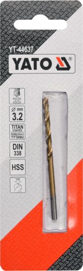 TWIST DRILL BIT HSS-TiN 3