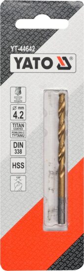 TWIST DRILL BIT HSS-TiN 4