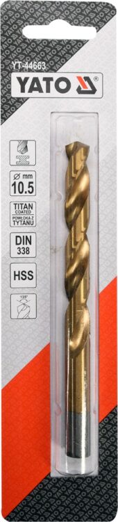 Grąžtas metalui HSS-TIN 10.5 mm (YT-44663) - YT-44663 salidzini kurpirkt cenas