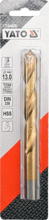 TWIST DRILL BIT HSS-TiN 13 MM (YT-44668) - YT-44668 salidzini kurpirkt cenas