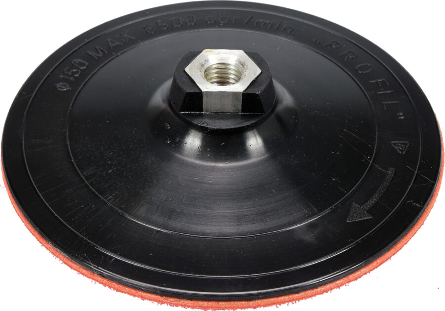 RUBBER DISC FOR ANGLE GRINDER WITH VELCRO 150MM (08510) - 8510 salidzini kurpirkt cenas