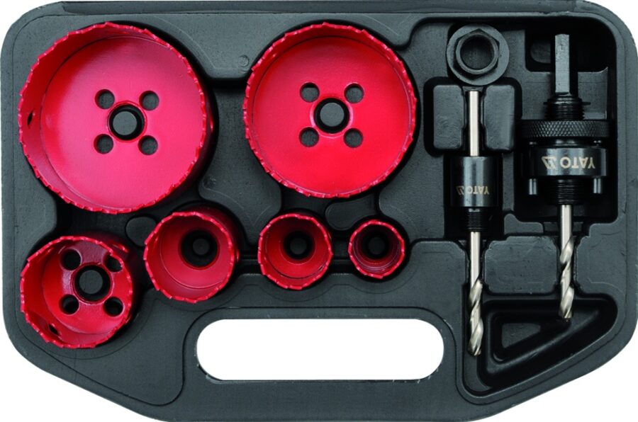 ELECTRICIAN′S HOLE SAW KIT 9PCS (YT-3380) - YT-3380 salidzini kurpirkt cenas