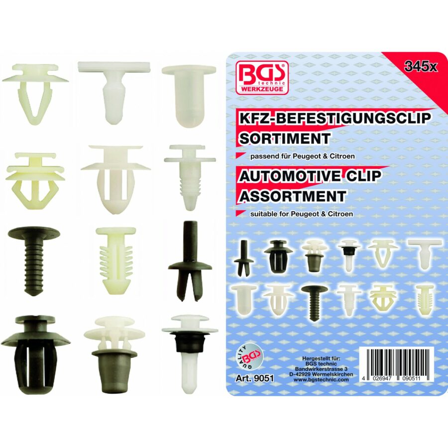 Automotive Clip Assortment for Peugeot