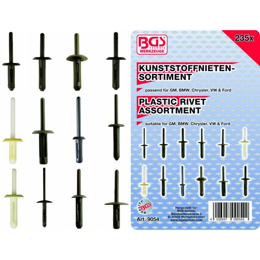 Plastic Rivet Assortment | for GM