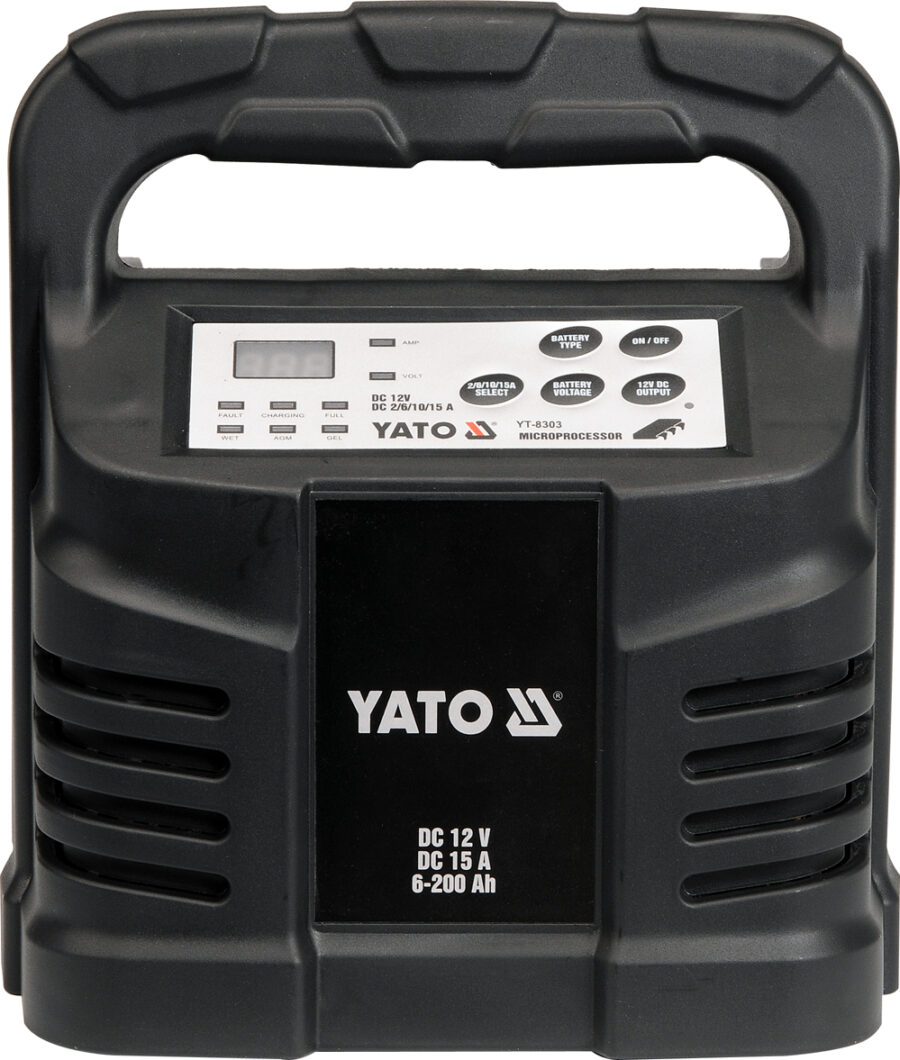 Battery charger 12V 15A 6-200ah (YT-8303) - YT-8303 salidzini kurpirkt cenas