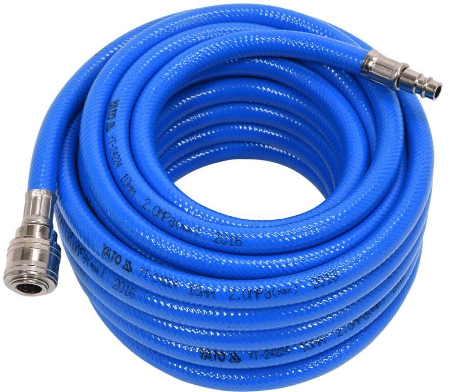 AIR HOSE PVC WITH COUPLING 10mm x 10m PVC (YT-24224) - YT-24224 salidzini kurpirkt cenas