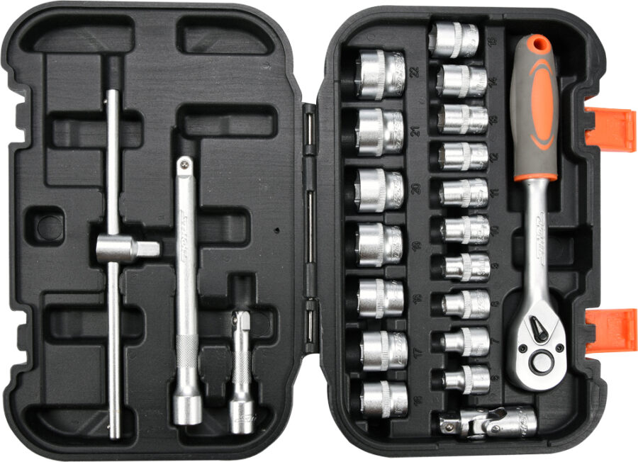 TOOL SET 3/8" 22PCS (58661) - 58661 salidzini kurpirkt cenas