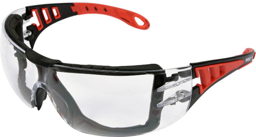 SAFETY CLEAR GLASSES WITH ELASTIC STRAP (YT-73700) - YT-73700 salidzini kurpirkt cenas