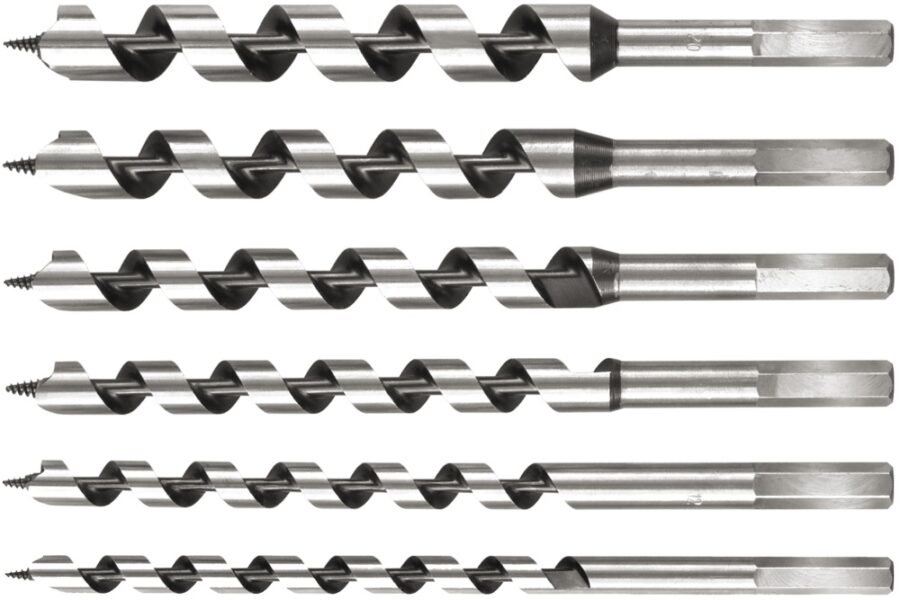 6-piece Auger Drill Bit Set