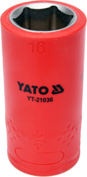 INSULATED HEXAGONAL SOCKET 16MM 1/2" VDE (YT-21036) - YT-21036 salidzini kurpirkt cenas