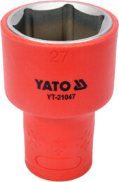 INSULATED HEXAGONAL SOCKET 27MM 1/2" VDE (YT-21047) - YT-21047 salidzini kurpirkt cenas