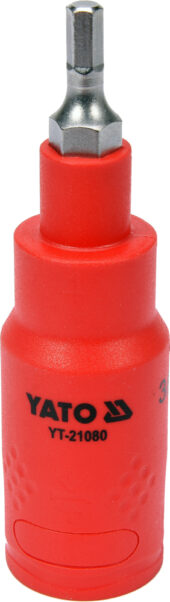 INSULATED STAR BIT SOCKET 4X75MM 3/8 VDE (YT-21080) - YT-21080 salidzini kurpirkt cenas