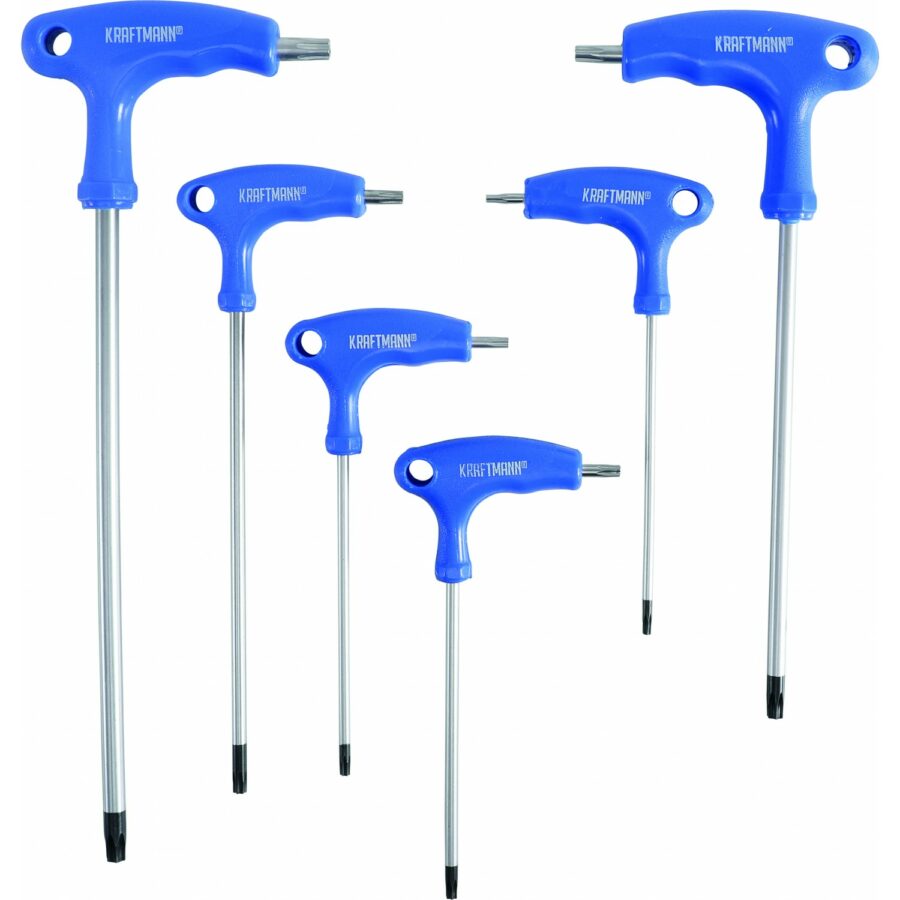 T-Handle Screwdriver Set | T-Star tamperproof (for Torx) | T10-T40 | 6 pcs. (7830) - 7830 salidzini kurpirkt cenas