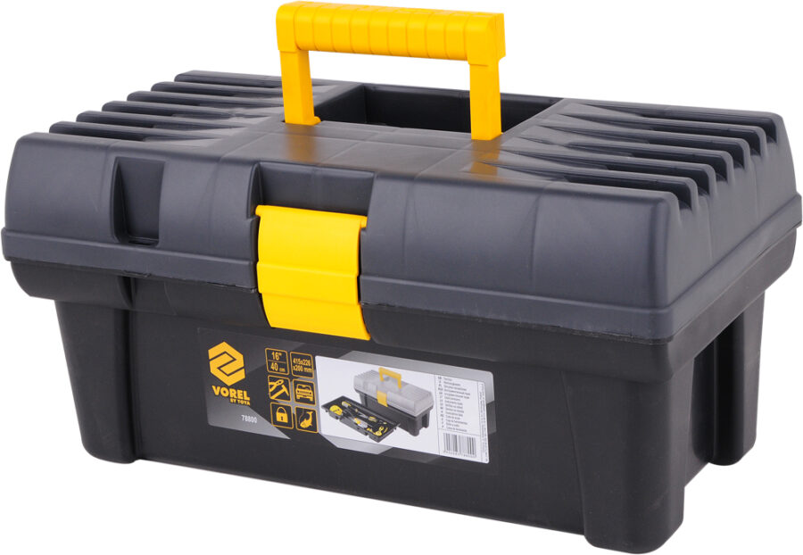 PLASTIC TOOL BOX 16" (78800) - 78800 salidzini kurpirkt cenas