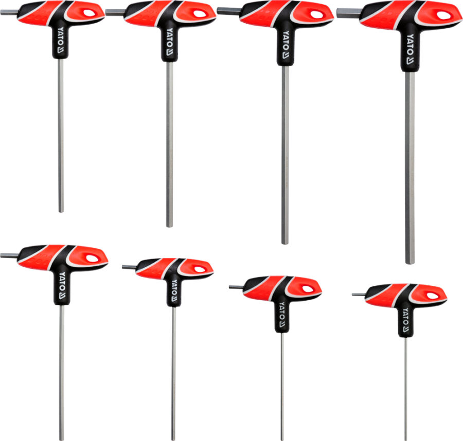 T-HANDLE HEX KEY SET 8PCS (YT-05583) - YT-05583 salidzini kurpirkt cenas