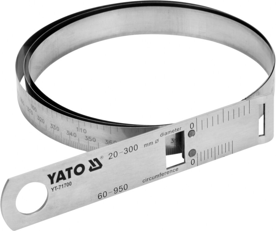 TAPE PRECISION MEASURING TOOL FOR DIAMET| maks. 60 / perimetras 950 mm (YT-71700) - YT-71700 salidzini kurpirkt cenas