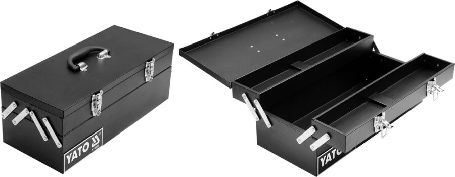 METAL TOOL BOX 460x200x180 mm (YT-0884) - YT-0884 salidzini kurpirkt cenas