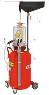 PNEUMATIC OIL DRAINS/EXTRACTORS 70L (YT-07190) - YT-07190 salidzini kurpirkt cenas