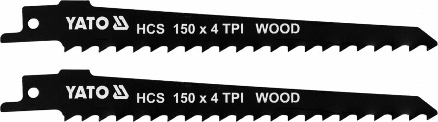 SABRE SAW BLADES HCS150MM 4TPI 2PCS (YT-33921) - YT-33921 salidzini kurpirkt cenas