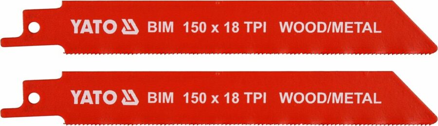 SABRE SAW BLADES 150MM 18TPI 2PCS (YT-33931) - YT-33931 salidzini kurpirkt cenas