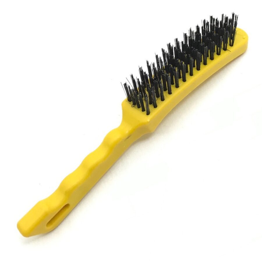 Plastic handle wire brush 5 rows (EN-8165) - EN-8165 salidzini kurpirkt cenas