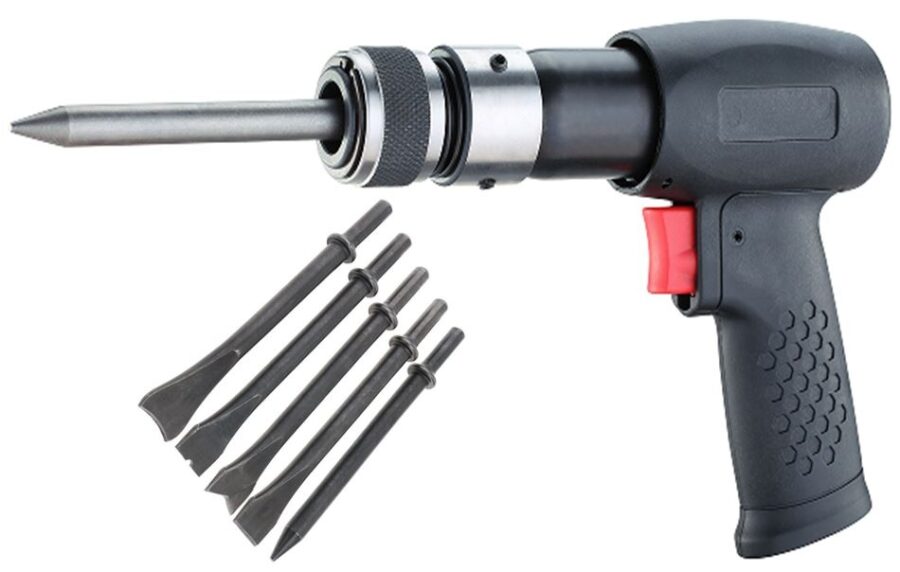 190mm Air Hammer with 5pcs chisels (AH190) - AH190 salidzini kurpirkt cenas