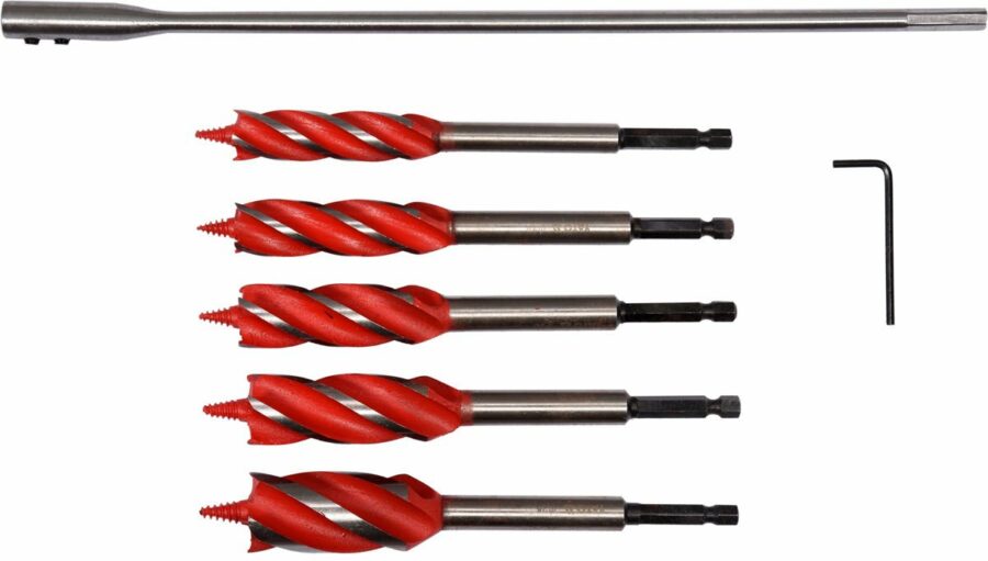 Set of HEX wood drill bits | 16-25 mm | 7 vnt. (YT-44693) - YT-44693 salidzini kurpirkt cenas