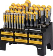 Screwdriver and bit set | with stand | 100 pcs. (60750) - 60750 salidzini kurpirkt cenas