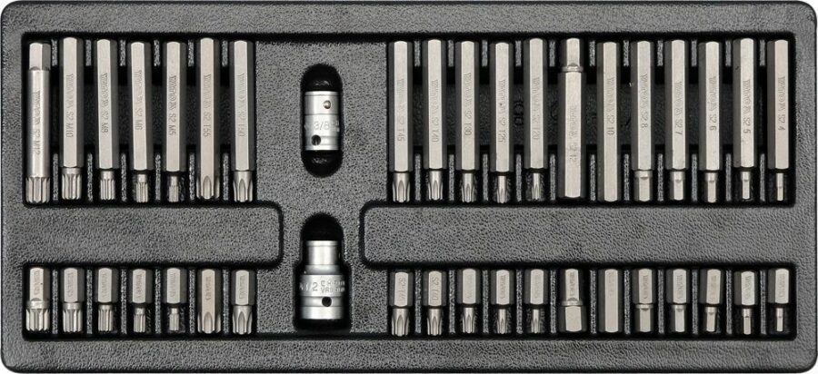 PLASTIC TRAY WITH 40PCS SCREWDRIVER BITS (YT-5538) - YT-5538 salidzini kurpirkt cenas