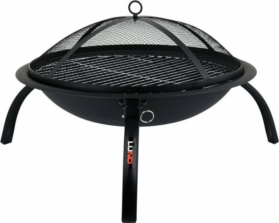 GARDEN STEEL FIRE PIT WITH GRILL 56CM (99701) - 99701 salidzini kurpirkt cenas