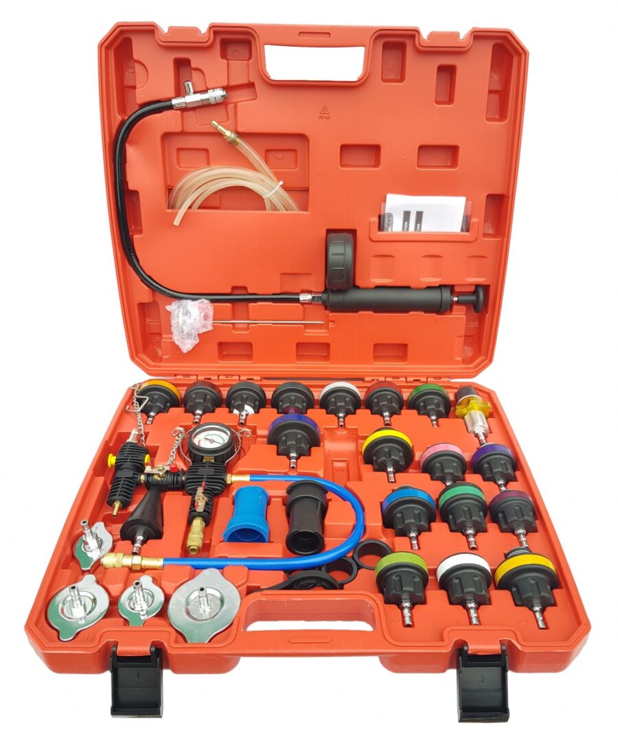 34pcs Radiator Pressure Cooling System Tester set (PT34) - PT34 salidzini kurpirkt cenas