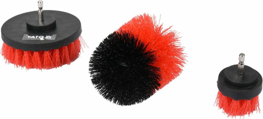 3PCS SCRUBBING BRUSH HEX SHANK (YT-47553) - YT-47553 salidzini kurpirkt cenas