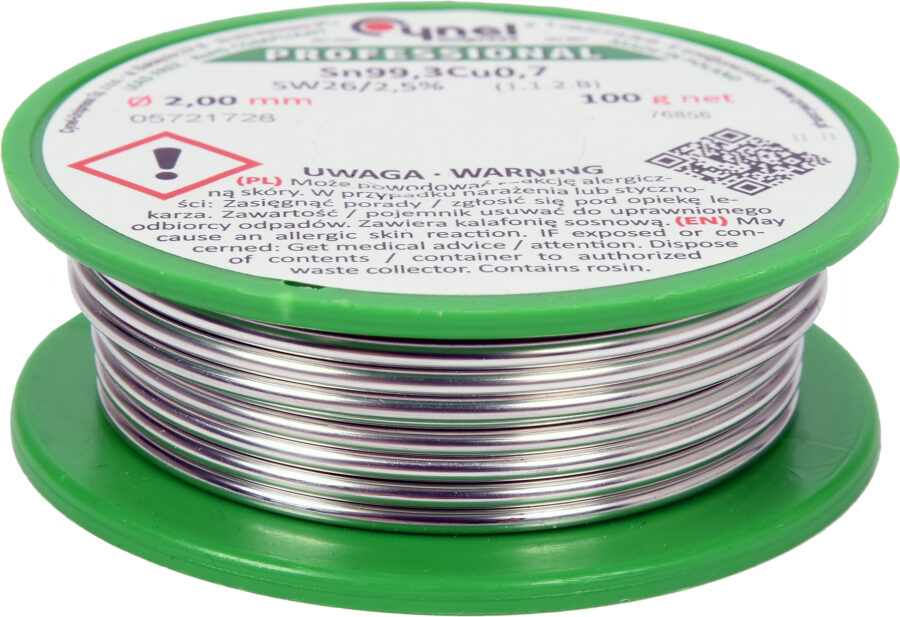 Lead free solder | Ø 2.0 mm | 100g (76856) - 76856 salidzini kurpirkt cenas