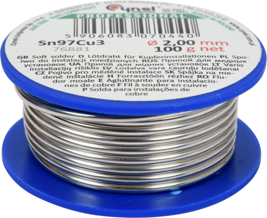 Soft solder | Ø 2.0 mm | 100g (76881) - 76881 salidzini kurpirkt cenas