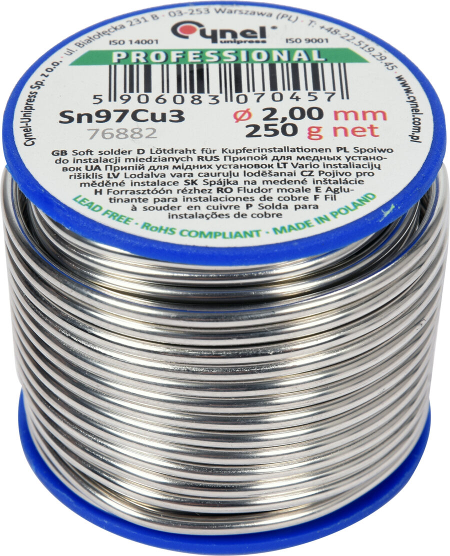 Soft solder | Ø 2.0 mm | 250g (76882) - 76882 salidzini kurpirkt cenas