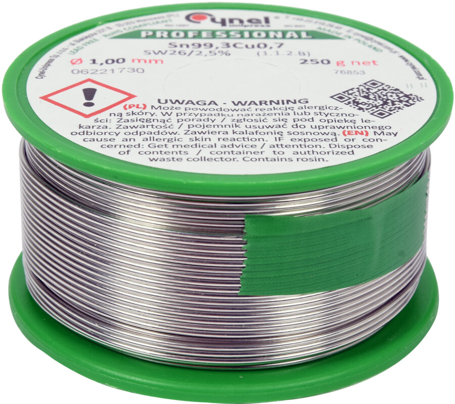 Lead free solder | Ø 1.0 mm | 250g (76853) - 76853 salidzini kurpirkt cenas