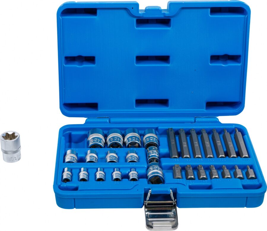 Bit and Socket Set | E-Type / T-Star (for Torx) | 30 pcs. (5025) - 5025 salidzini kurpirkt cenas